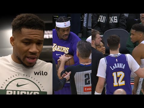 Giannis speaks on getting game ball for Lakers after ref wouldn't give it to them
