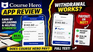 Course Hero App Review | Real Withdrawal Test and Earnings System Explained