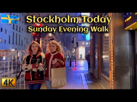 🇸🇪 Sunday Evening in Stockholm – 4K City Walk