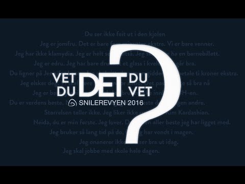Snilerevyen 2016: Vet du det du vet?
