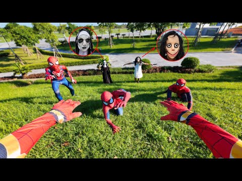 5 Spider-Man Bros Face All Serbian Dancing Ladies On The Hill ( Action POV Story )