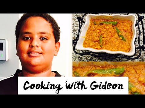 American Boy Making Habesha Food {Garbanzo beans alicha} Episode 6