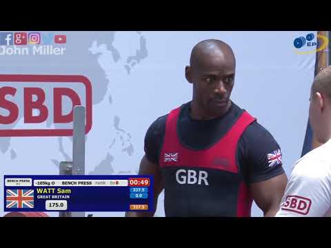 Sam Watt - 3rd Place 860kg Total - 105kg Class 2019 EPF Classic Open