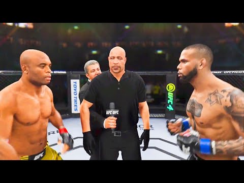 Anderson Silva vs Thiago Santos Full Fight - UFC 4 Simulation