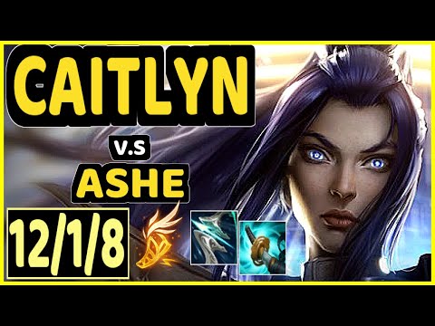 CAITLYN vs ASHE - 12/1/8 KDA BOTTOM ADC GAMEPLAY - EUW Ranked MASTER