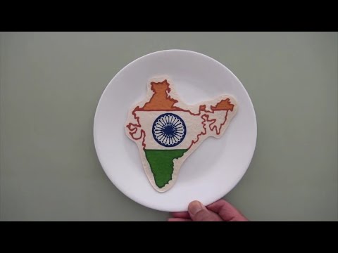 South Asia Flag Map Pancake Art - India, Pakistan, Bangladesh, Sri Lanka, Romantic Status