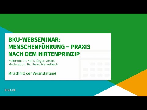 BKU Webseminar: Menschenführung - Praxis nach dem Hirtenprinzip