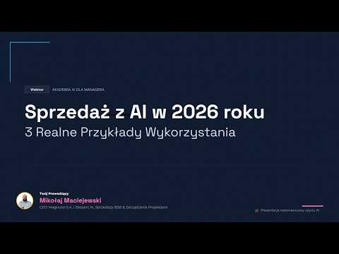 Sprzedaż z AI w 2026 roku