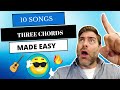 How to play 10 EASY guitar songs using 3 chords E ...