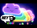 Hey Bear Sensory - Rainbow Dance Party! - Fun Video with colourful animation and music!