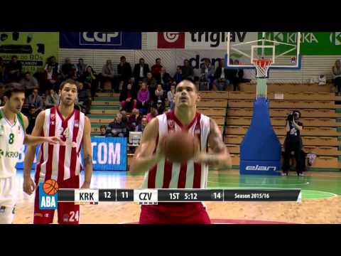 ABA Liga 2015/16, Round 13 match: Krka - Crvena zvezda Telekom (7.12.2015)