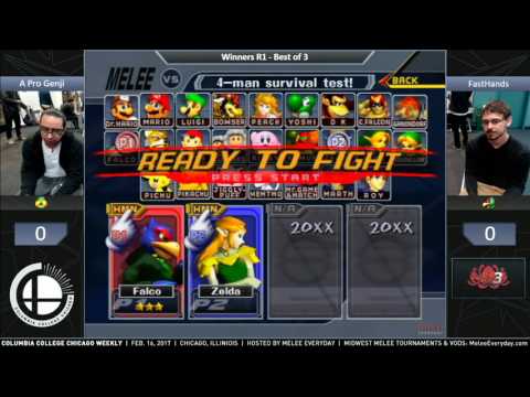 CCC Weekly [2/16/17] - A Pro Genji (Sheik) vs. FastHands (Falco) - SSBM - Winners R1