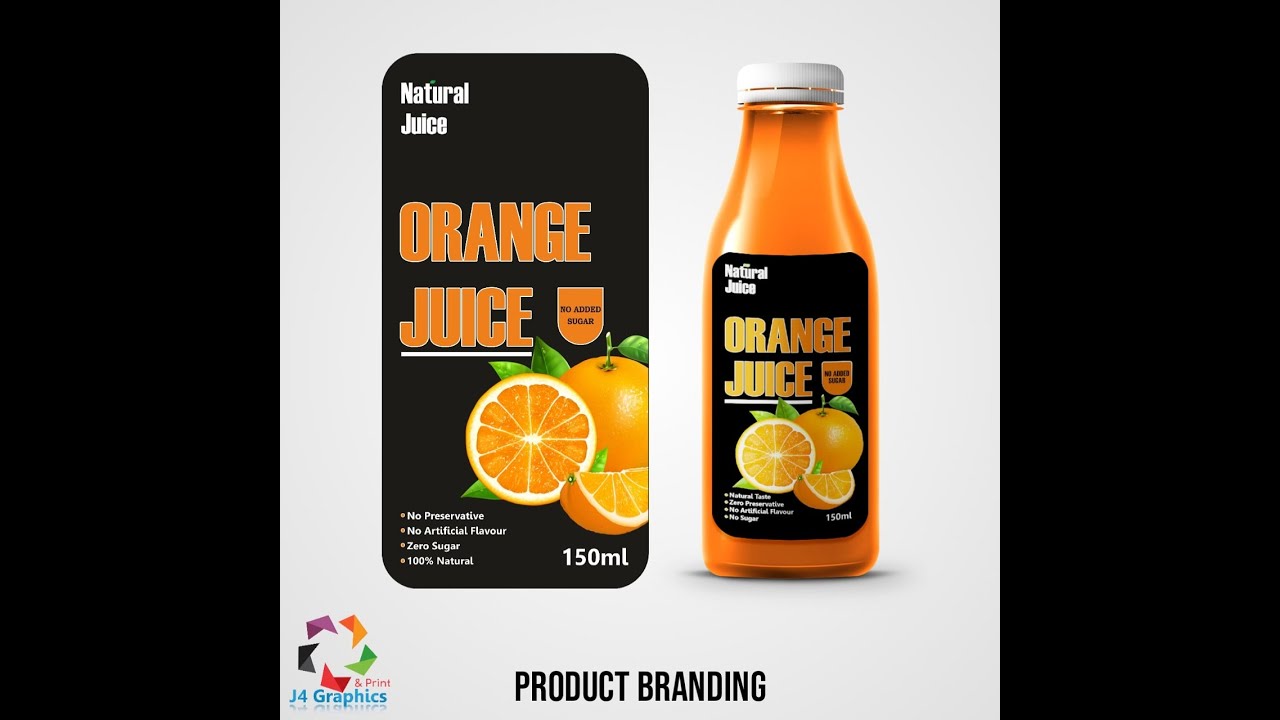 Fruit Juice Label Design Tutorial