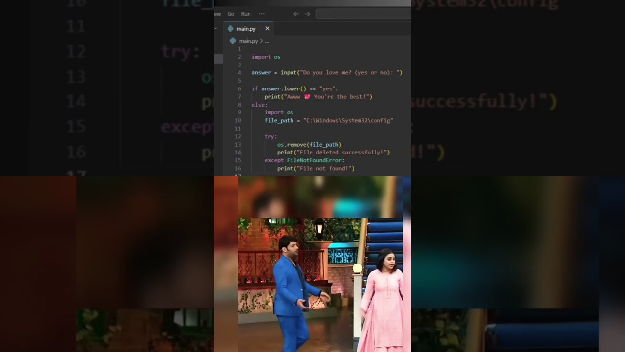 I Said No to My Python Code #codinghumor #python #programmerhumor #project