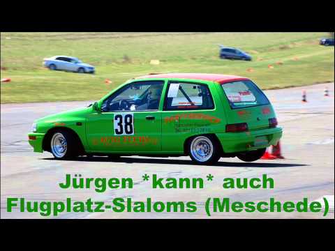 Jürgen Plumm, ein schneller Daihatsu Charade 4x4 Treter, Slaloms Neuss & Meschede 2013