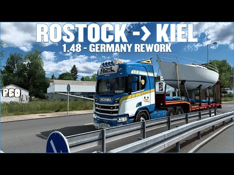 Euro Truck Simulator 2 : Rostock - Kiel | ETS2 1.48 = Germany Rework