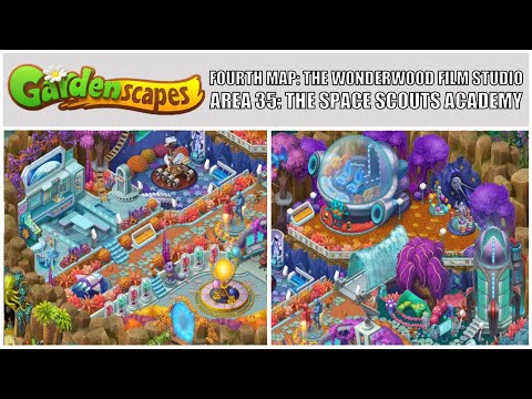 Gardenscapes: New Acres Gameplay Part 33 - Restoring Area 35: The Space Scouts Academy