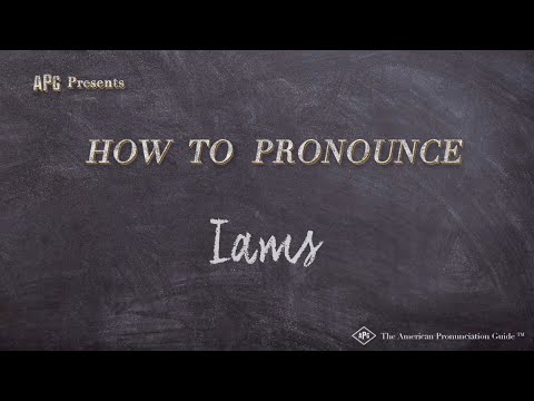YouTube video about: How do you pronounce iams dog food?