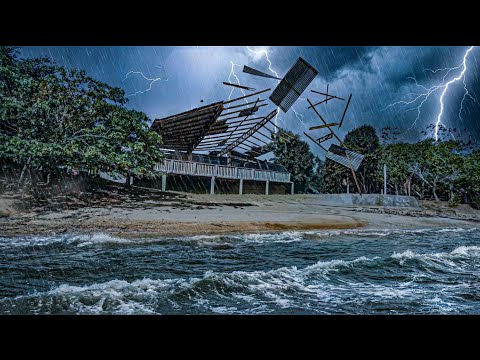 TEMPESTADE DESTRÓI LANCHONETE FLUTUANTE EM SEGUNDOS EM PORTO DOS GAÚCHOS, NO MATO GROSSO