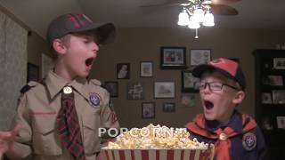 Jack and Joe selling POPCORN for Cub Scouts!!!
