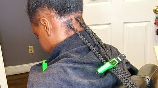 SCALP BUMPS CORNROWS BRAIDS HACK | HOW TO AVOID TENSION BUMPS | FEED IN BRAIDS + KNOTLESS BOX BRAIDS