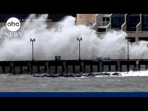 Powerful nor'easter batters much of the East Coast