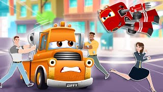 Supercar Rikki Saves Ziffy the Giant Tow Truck from the City Goons!