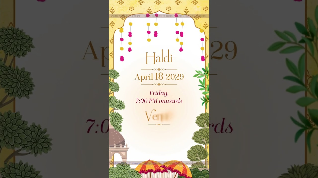 Regal Purple & Gold Wedding Invite
