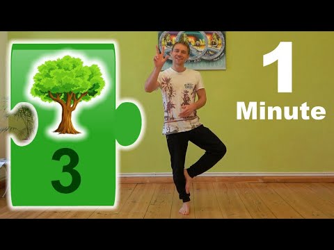 Yoga Baum - 3 Varianten Gleichgewichtsübung Schritt für Schritt – Yoga für Anfänger  - Vrksasana