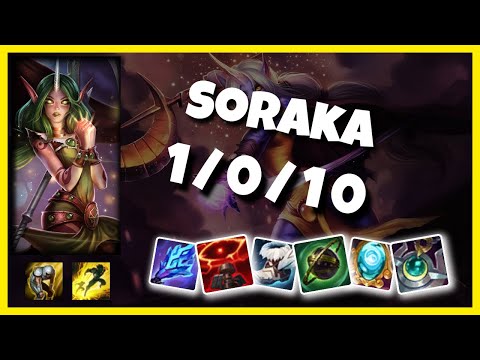 Soraka 11.5 Gameplay Challenger Replay S11 Support (1/0/10) - OCE