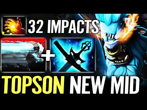 🔥 TOPSON Spirit Breaker 100% NEW MID —  32 Impact MIDAS + Shadow Blade + Yasha Kaya Build Dota 2 Pro