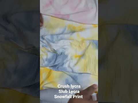 Digital Printed Lycra Snowfall Fabric