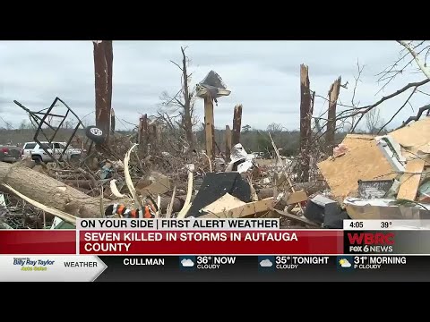 Seven killed in storms in Autauga County