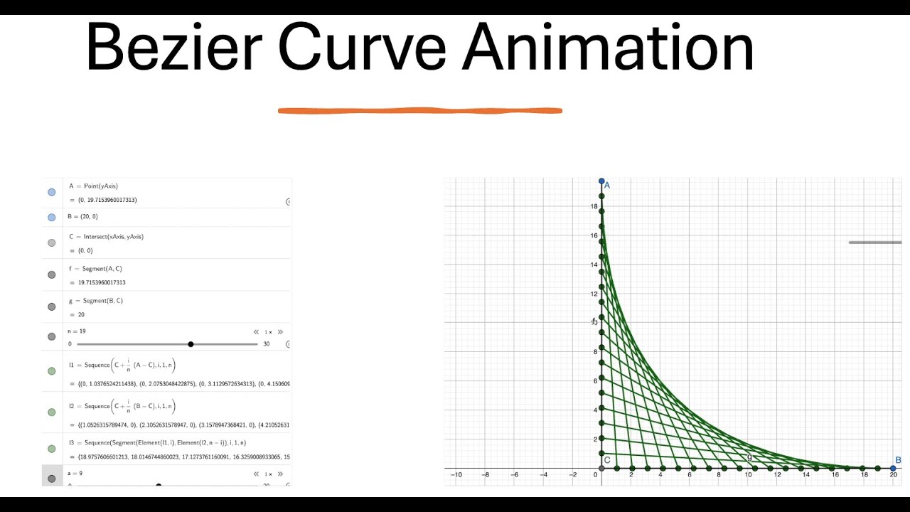 Stunning Bezier Curve Animation | Learn Smooth Motion Design Techniques #maths #graphing #functions