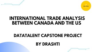 International Trade Analysis between Canada and the US