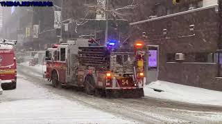 COMPILATION OF NYC EMERGENCY SERVICES RESPONDING DURING SNOWSTORMS IN THE WINTER OF 2020/2021.  01