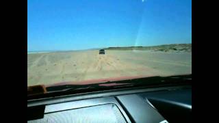 preview picture of video 'Beach driving in three Mitsubishi 4WD's'