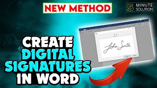 How to Create Digital Signatures in Word 2024