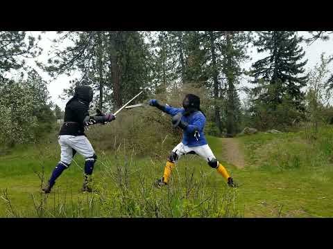 Beltane Fencing, Nick and Steven, Viking Sword and Buckler vs Arming Sword and Buckler