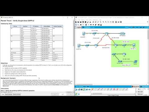 Packet Tracer 2.6.6 - Verify Single-Area OSPFv2 (NET 225)