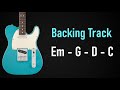 Rock Pop BACKING TRACK E Minor Em G D C 70 BPM Guitar Backing Track