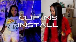 HAIR VIDEO | How to install clip ins with a closure?