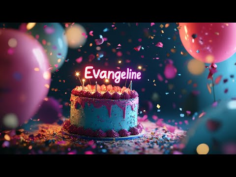 Happy Birthday Evangeline - Luxury Celebration with Birthday Song Remix
