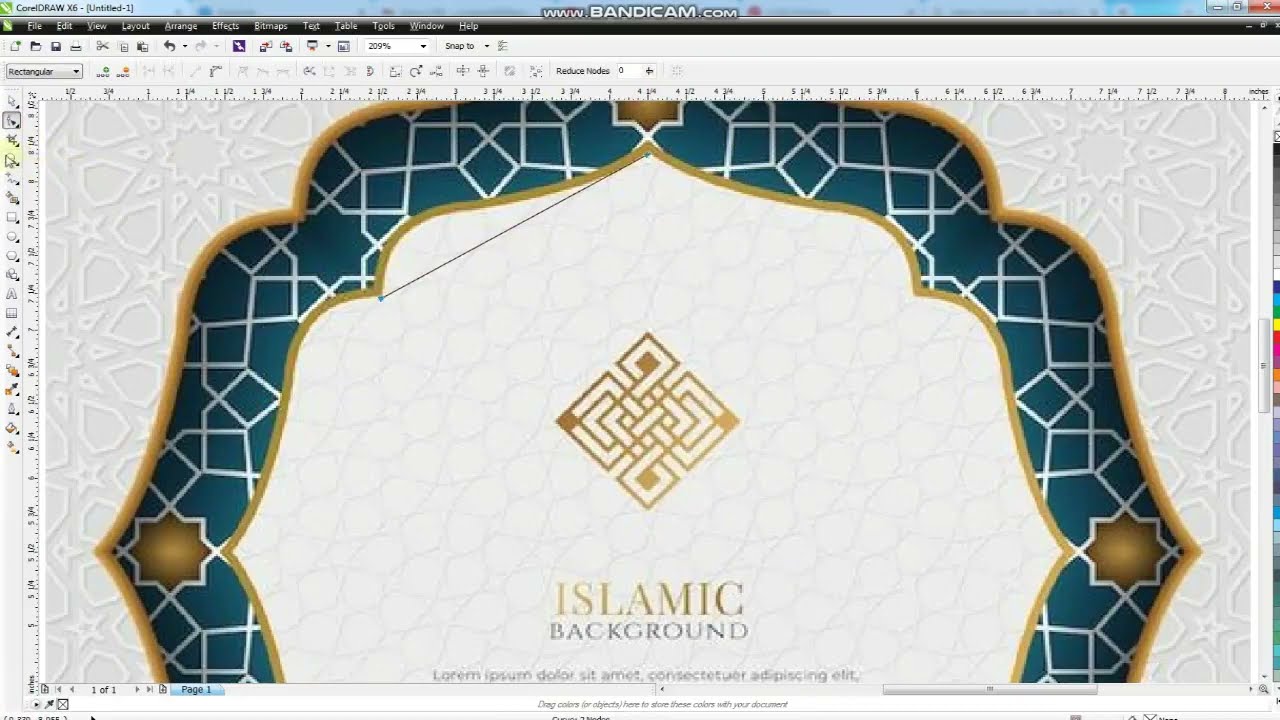 @CDR FREE Premium Vector | White and blue luxury islamic background with decorative ornament frame