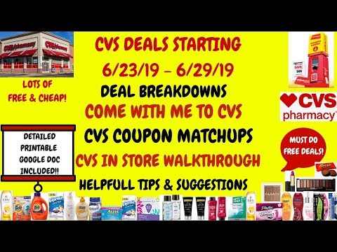 WOW CHEAP & FREE CVS DEALS STARTING 6/23/19~CVS IN STORE WALKTHROUGH COUPON MATCHUPS~COME WITH ME ☺️ Video