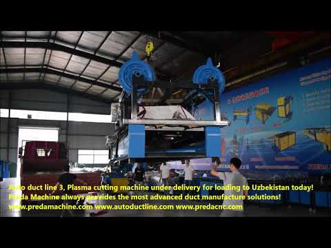 Auto duct line 3, Plasma cutting machine under delivery for loading to Uzbekistan today 20200622