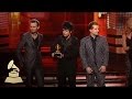 Green Day accepting the GRAMMY for Best Rock ...