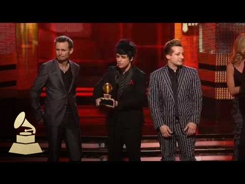 Green Day accepting the GRAMMY for Best Rock Album at the 52nd GRAMMY Awards | GRAMMYs
