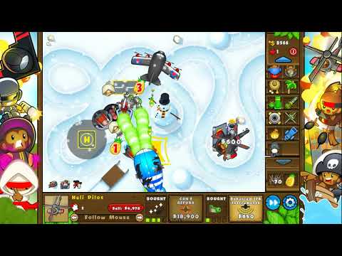 Bloons Tower Defense 5 | Beginner Map | Snowman | Impoppable