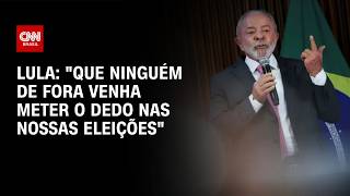 Vídeo: Lula diz que ninguém de fora virá meter o dedo nas eleições em convenção do PT | BOLETIM CNN